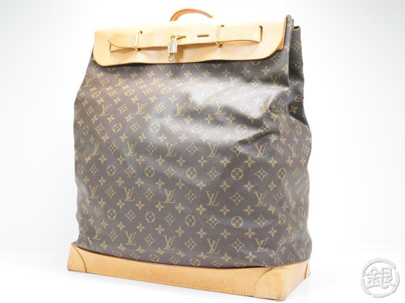 AUTH PRE-OWNED LOUIS VUITTON MONOGRAM STEAMER BAG 45 LARGE LUGGAGE M41126 142095 | eBay